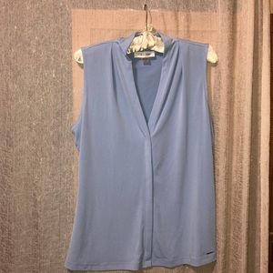 Calvin Klein Sleevless Blouse (Light Blue)